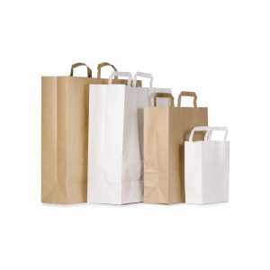 shopper in carta con maniglia piatta